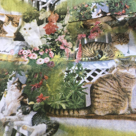 Vintage Cat Apron Safdie & Co cotton , 2 front pockets, pets at home collection - Picture 6 of 14